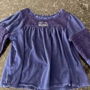 Old Navy Kids Navy Lace Blouse